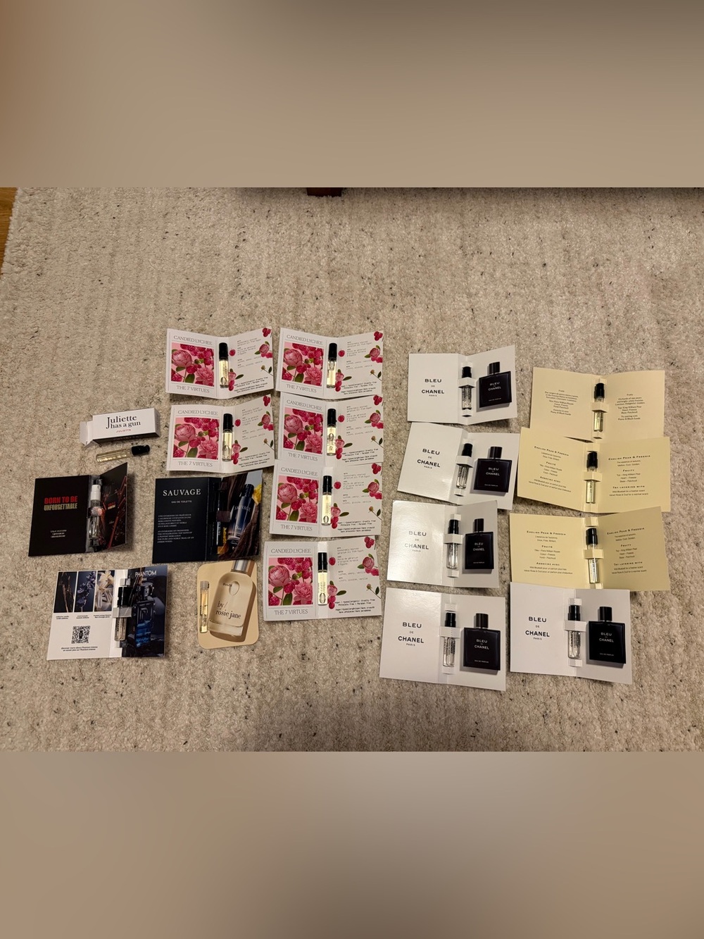 19 Pcs Perfume Sample Bundle, 8 Brands (Chanel, Dior, Jo Malone, and more)